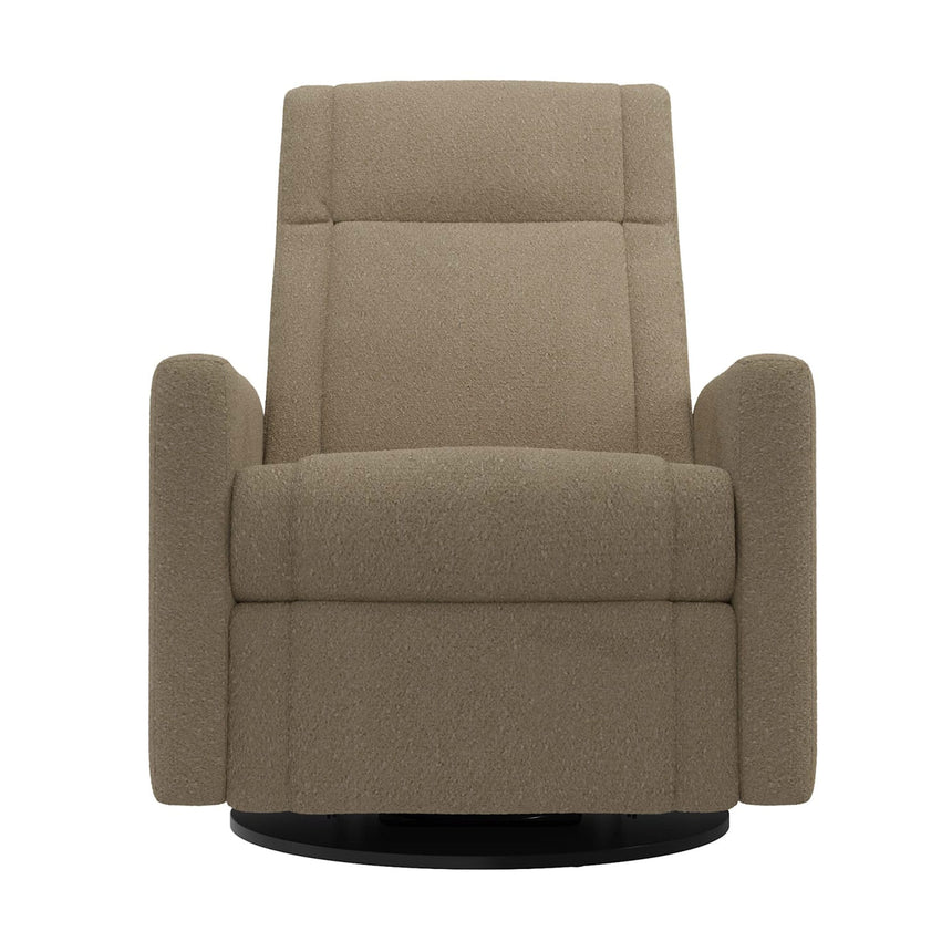 Grand Fauteuil Berçant et Pivotant Nelly avec Mécanisme Électrique - Tissu Anti-tache Tessa Mocha-Jaymar BB-JAM-525-MOCHA606-CLÉMENT