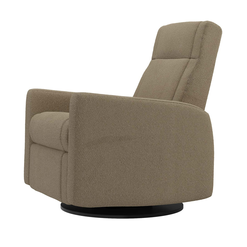 Grand Fauteuil Berçant et Pivotant Nelly avec Mécanisme Électrique - Tissu Anti-tache Tessa Mocha-Jaymar BB-JAM-525-MOCHA606-CLÉMENT