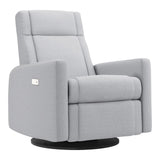 Grand Fauteuil Berçant et Pivotant Nelly avec Mécanisme Électrique - Arlo Heather Silver-Jaymar BB-JAM-525295ARLO57-CLÉMENT