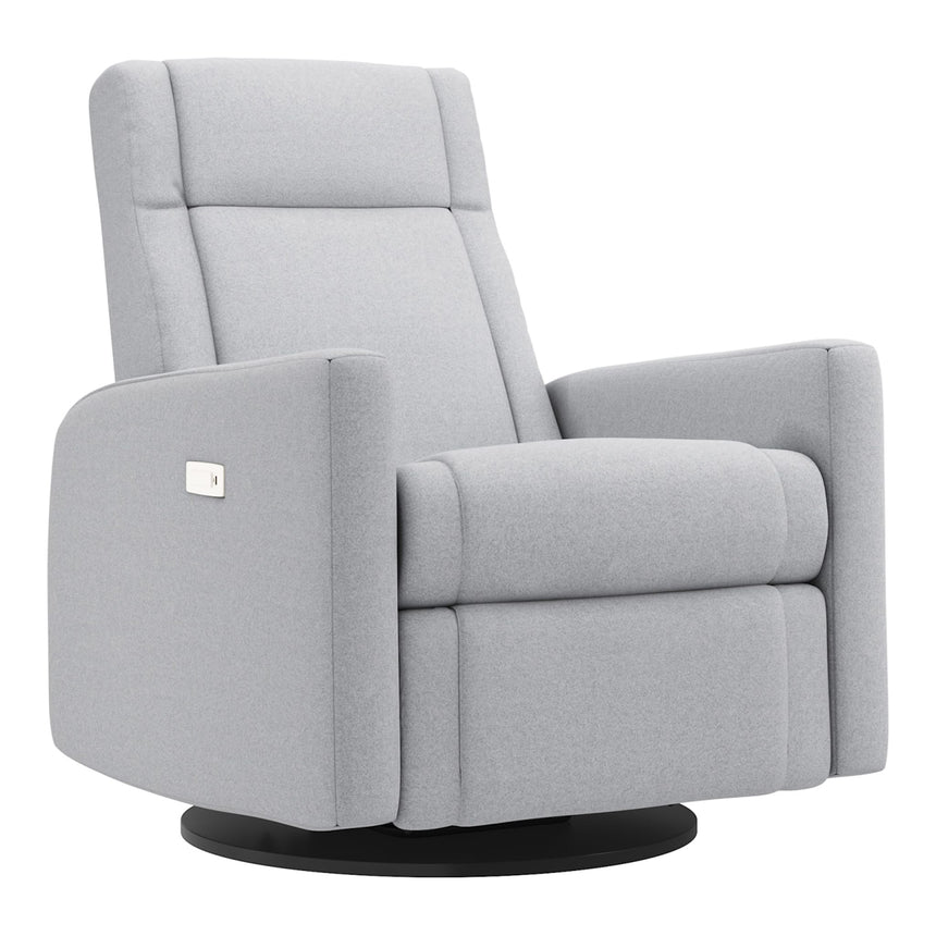 Grand Fauteuil Berçant et Pivotant Nelly avec Mécanisme Électrique - Arlo Heather Silver-Jaymar BB-JAM-525295ARLO57-CLÉMENT
