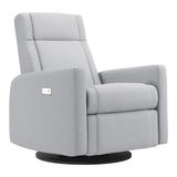 Grand Fauteuil Berçant et Pivotant Nelly avec Mécanisme Électrique - Arlo Heather Silver-Jaymar BB-JAM-525295ARLO57-CLÉMENT