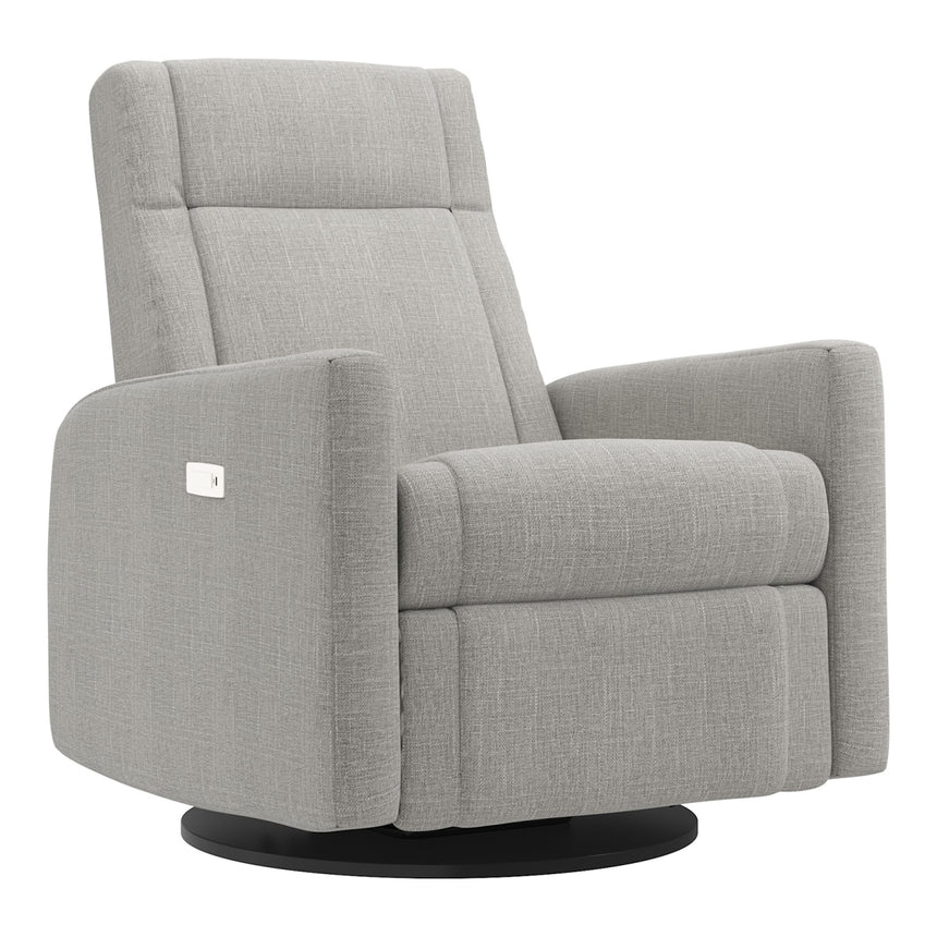 Grand Fauteuil Berçant et Pivotant Nelly avec Mécanisme Électrique - Nubia Silver-Jaymar BB-JAM-525295NUBI57-CLÉMENT