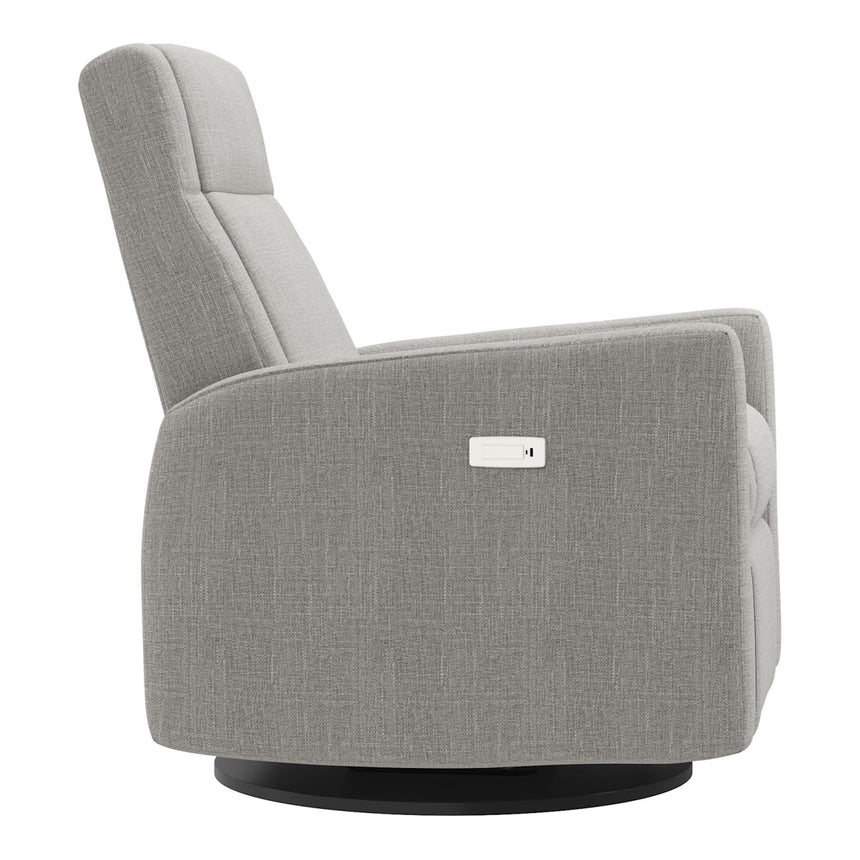 Grand Fauteuil Berçant et Pivotant Nelly avec Mécanisme Électrique - Nubia Silver-Jaymar BB-JAM-525295NUBI57-CLÉMENT
