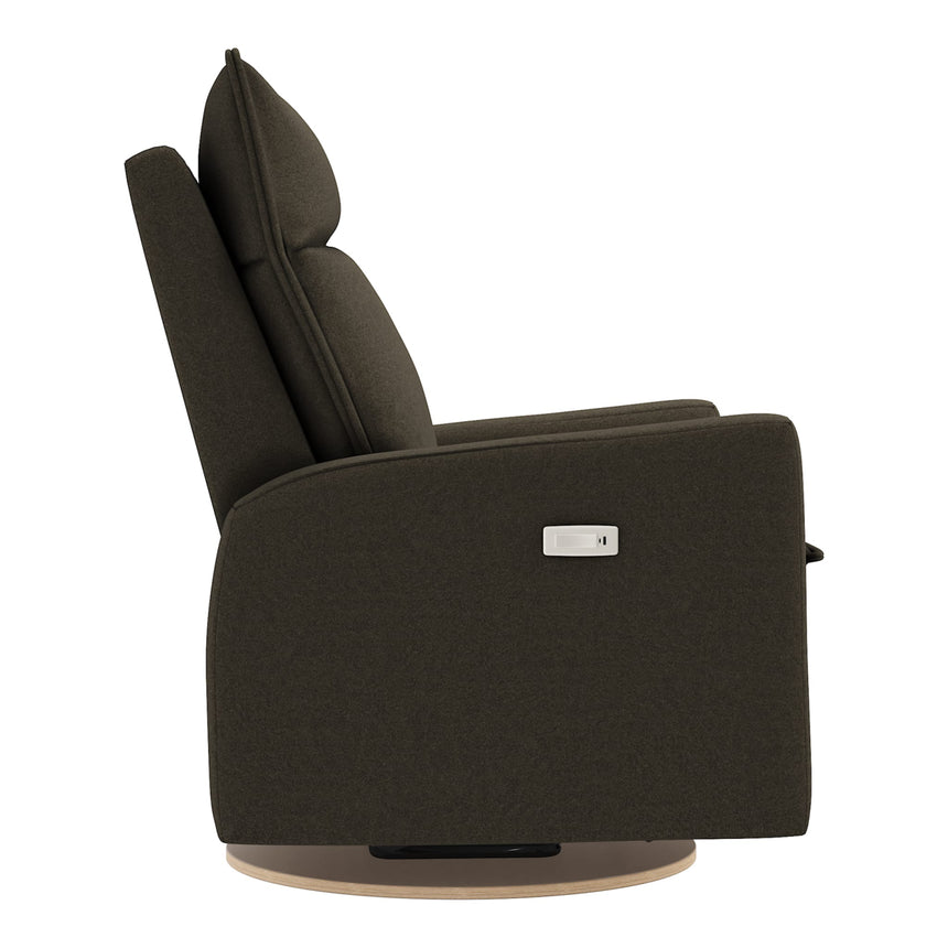 Grand Fauteuil Berçant et Pivotant Arya avec Mécanisme Électrique - Espresso-Jaymar BB-JAM-526-ESPRE006-CLÉMENT