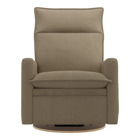 Grand Fauteuil Berçant et Pivotant Arya avec Mécanisme Électrique - Tissu Anti-tache Tessa Mocha-Jaymar BB-JAM-526-MOCHA606-CLÉMENT