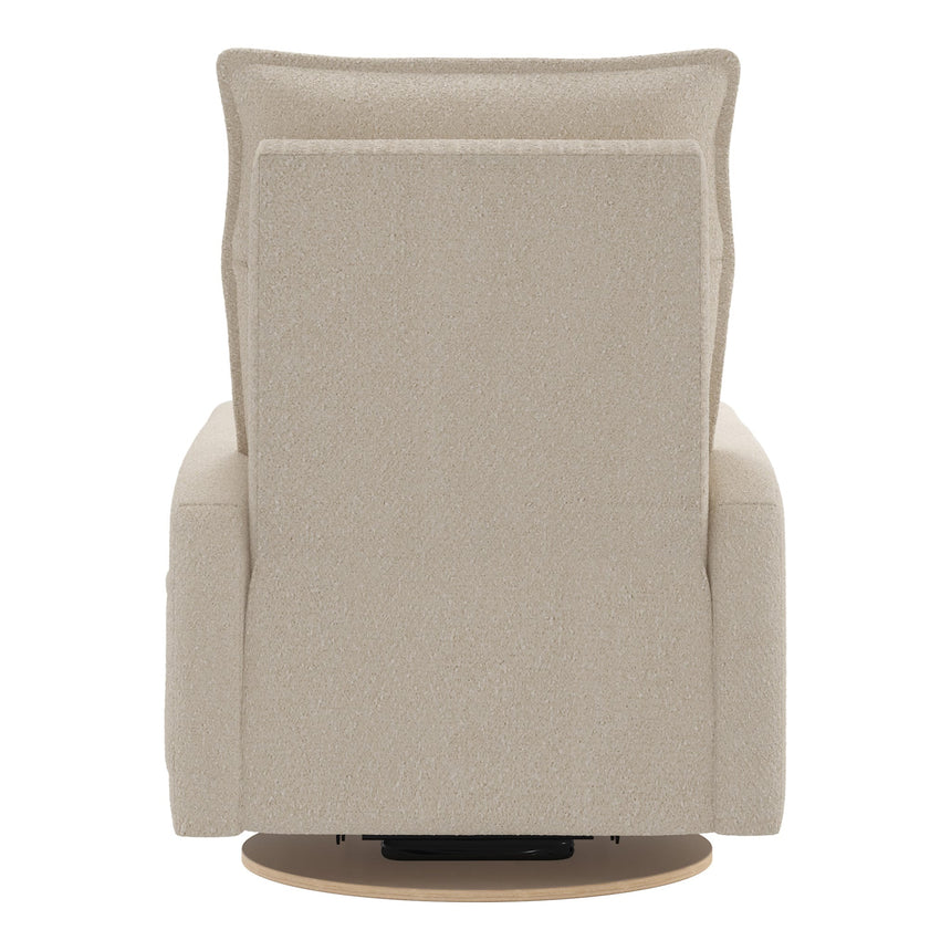 Grand Fauteuil Berçant et Pivotant Arya avec Mécanisme Électrique - Beyond Sheep Cream-Jaymar BB-JAM-526295BEYO14-CLÉMENT