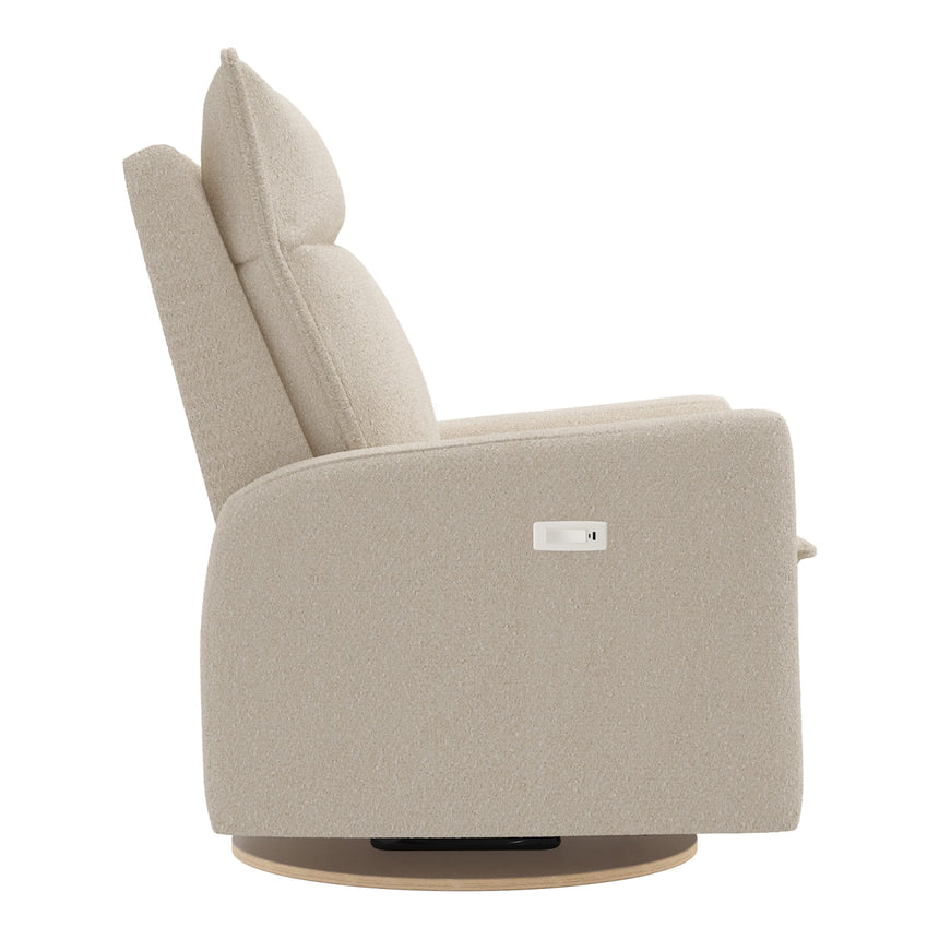 Grand Fauteuil Berçant et Pivotant Arya avec Mécanisme Électrique - Beyond Sheep Cream-Jaymar BB-JAM-526295BEYO14-CLÉMENT