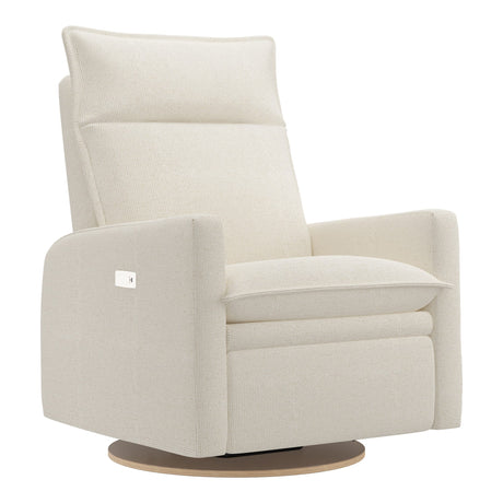 Grand Fauteuil Berçant et Pivotant Arya avec Mécanisme Électrique - Henequen (Tissu anti-tache)-Jaymar BB-JAM-526295HENE01-CLÉMENT