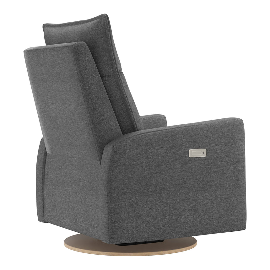 Grand Fauteuil Berçant et Pivotant Arya avec Mécanisme Électrique - Nexus Charcoal-Jaymar BB-JAM-526295NEXU59-CLÉMENT
