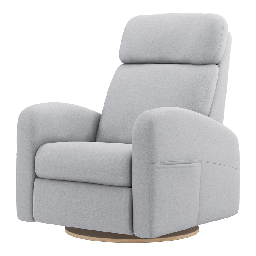 Grand Fauteuil Berçant Inclinable Pivotant Hailey avec Mécanisme Électrique - Arlo Heather Silver-Jaymar BB-JAM-527295ARLO57-CLÉMENT