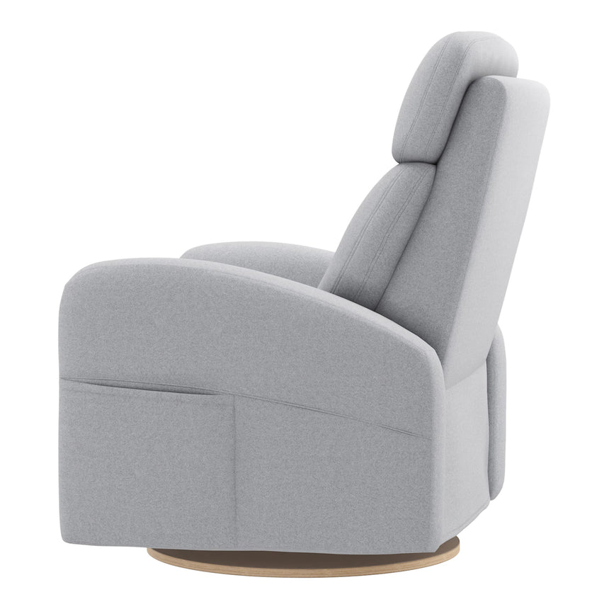 Grand Fauteuil Berçant Inclinable Pivotant Hailey avec Mécanisme Électrique - Arlo Heather Silver-Jaymar BB-JAM-527295ARLO57-CLÉMENT