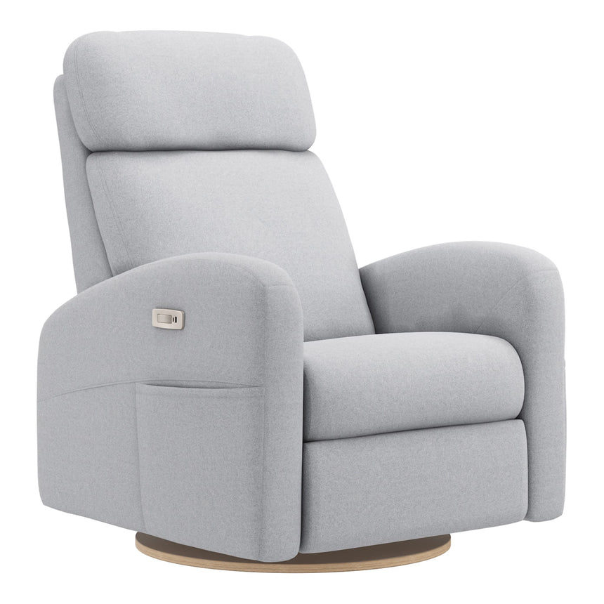 Grand Fauteuil Berçant Inclinable Pivotant Hailey avec Mécanisme Électrique - Arlo Heather Silver-Jaymar BB-JAM-527295ARLO57-CLÉMENT