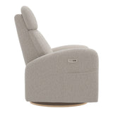 Grand Fauteuil Berçant Inclinable Pivotant Hailey avec Mécanisme Électrique - Beyond Sheep Vanilla-Jaymar BB-JAM-527295BEYO11-CLÉMENT