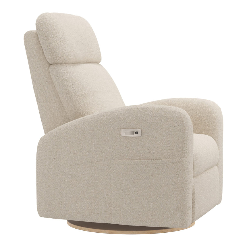 Grand Fauteuil Berçant Inclinable Pivotant Hailey avec Mécanisme Électrique - Beyond Sheep Cream-Jaymar BB-JAM-527295BEYO14-CLÉMENT