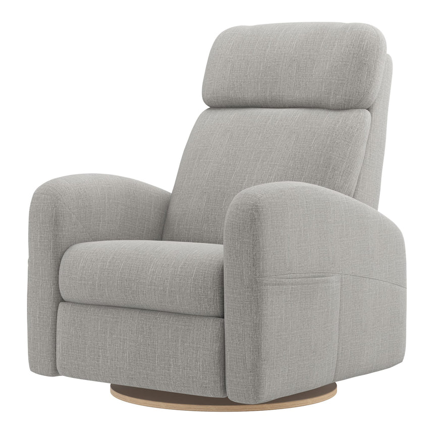 Grand Fauteuil Berçant Inclinable Pivotant Hailey avec Mécanisme Électrique - Nubia Silver-Jaymar BB-JAM-527295NUBI57-CLÉMENT