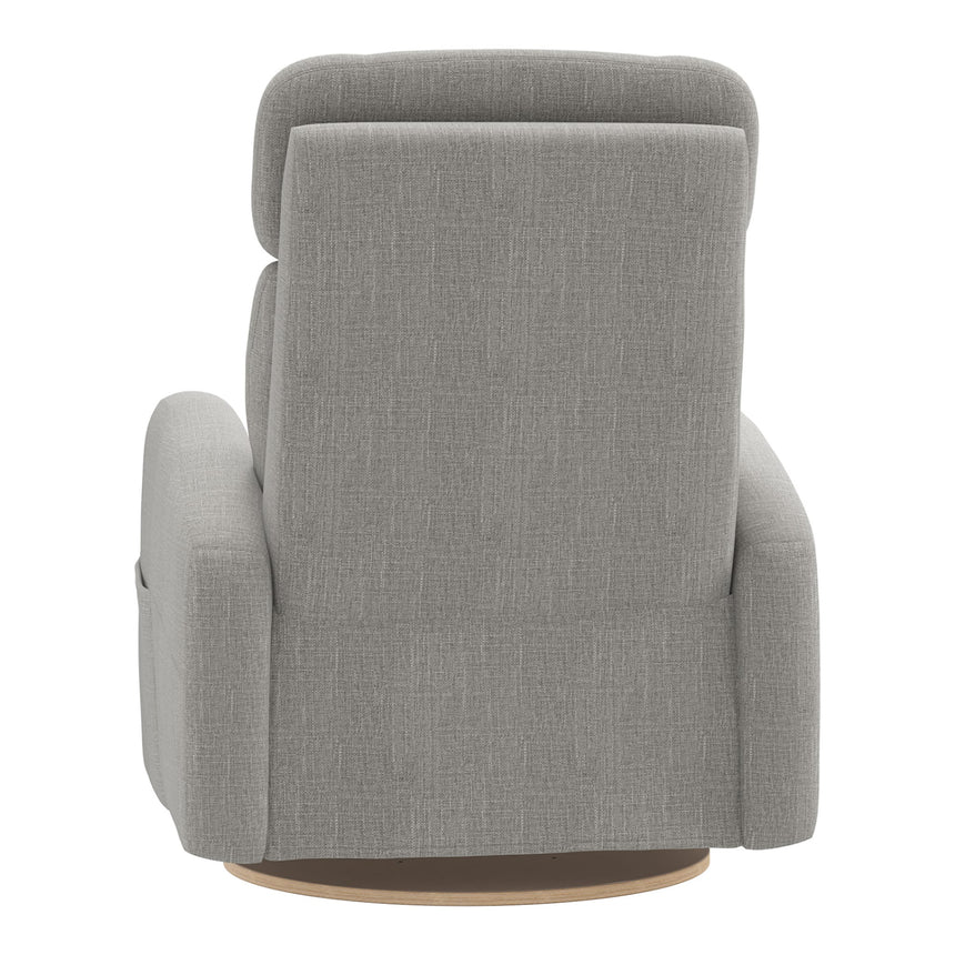 Grand Fauteuil Berçant Inclinable Pivotant Hailey avec Mécanisme Électrique - Nubia Silver-Jaymar BB-JAM-527295NUBI57-CLÉMENT