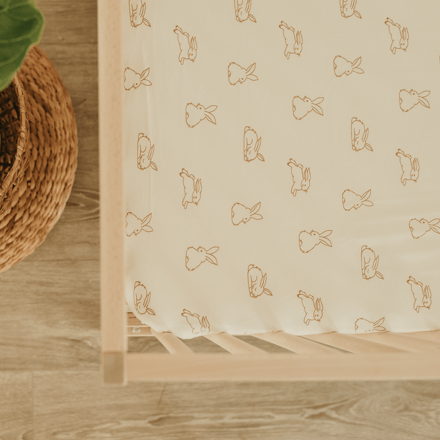 Drap Contour pour Lit de Bébé - Jolis Lapins-Jasxtek-JAS-DRAPCONBUNNI-CLÉMENT