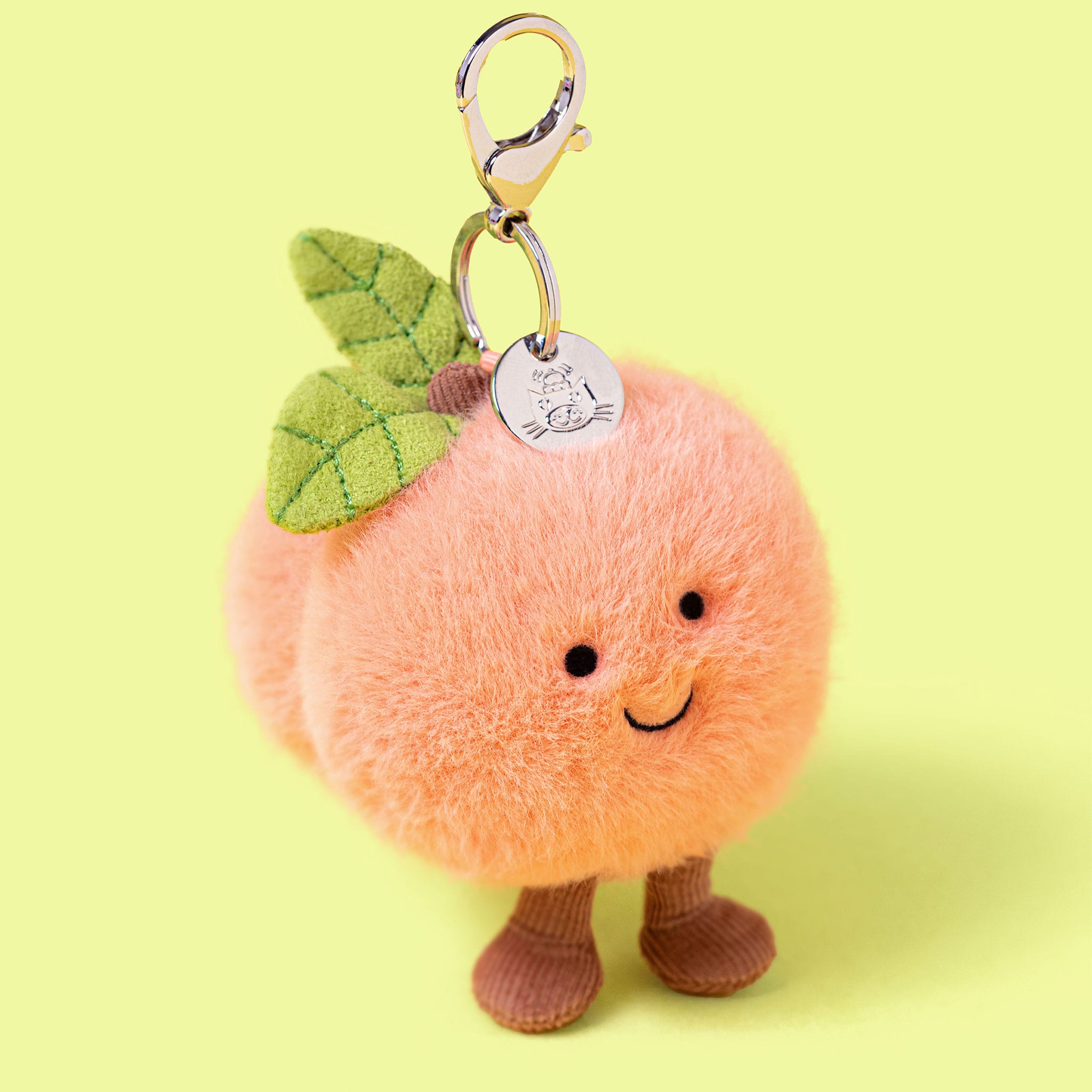 ぬいぐるみ  Amuseables Peach Bag Charm Porte-clés Pêche - Jellycat – CLÉMENT