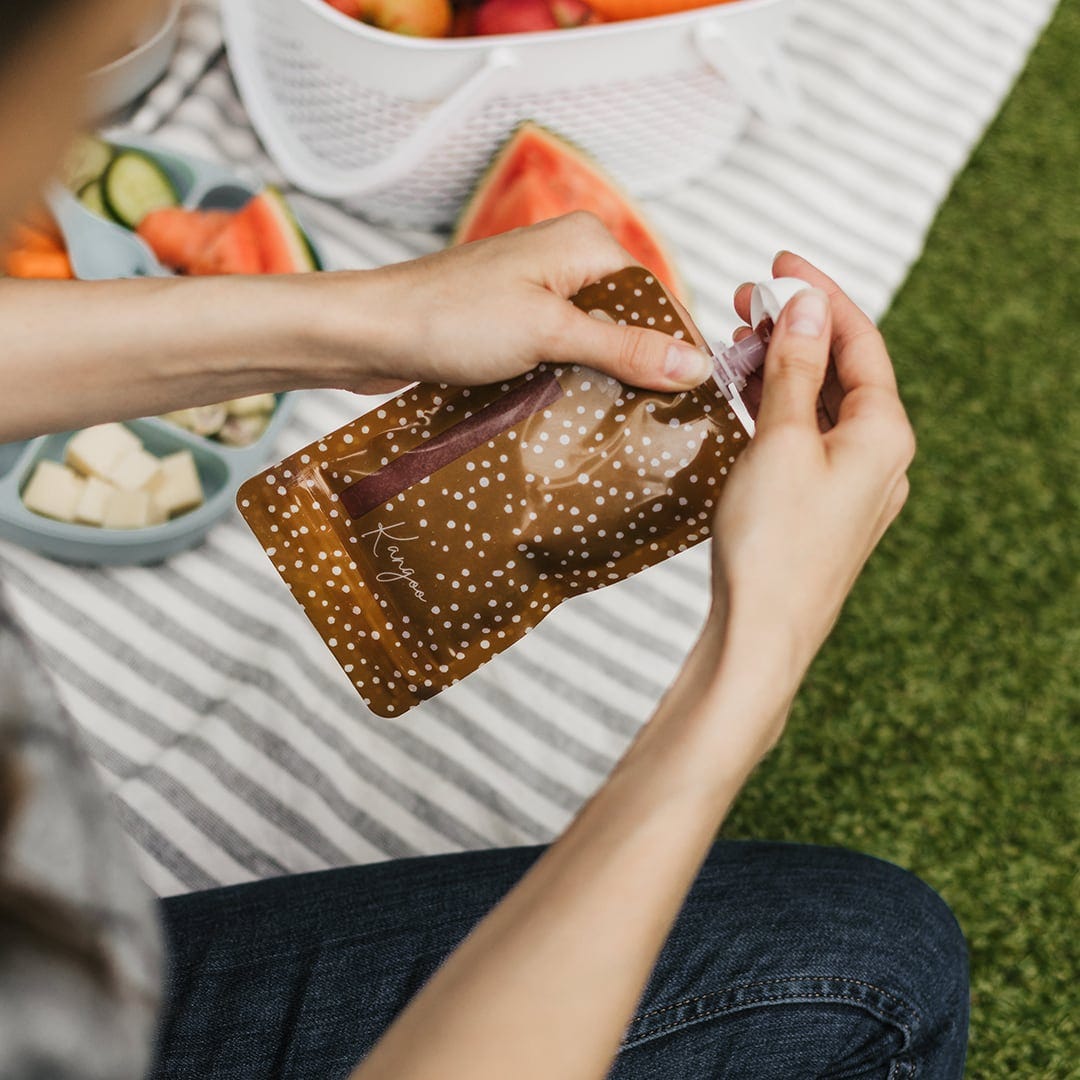 Support Pour Sachets Alimentaires Rechargeables - Presse-purée Portable, Idéal Pour Bébé Et Snacking - 6