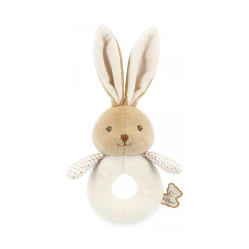 Doudou hochet lapin - Crème-Kaloo-KLO-K214032-CLÉMENT