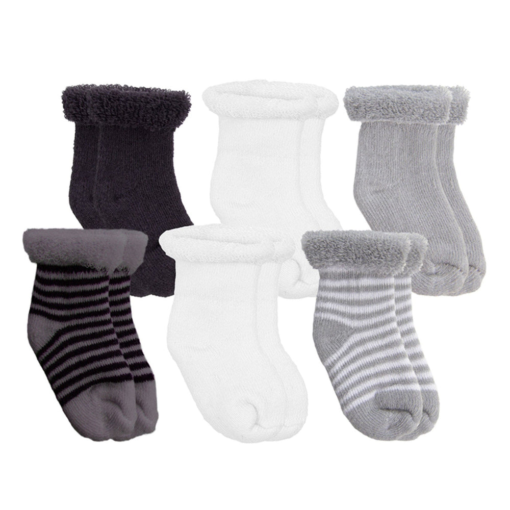 Terry Socks 6pk Black Newborn – CLÉMENT - Main Image
