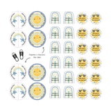 Peel And Stick Name Labels Rainbow - Blue