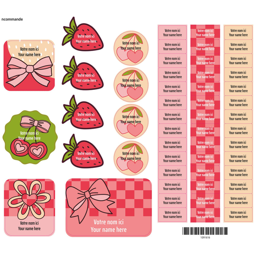 Essential Name Labels - Bows