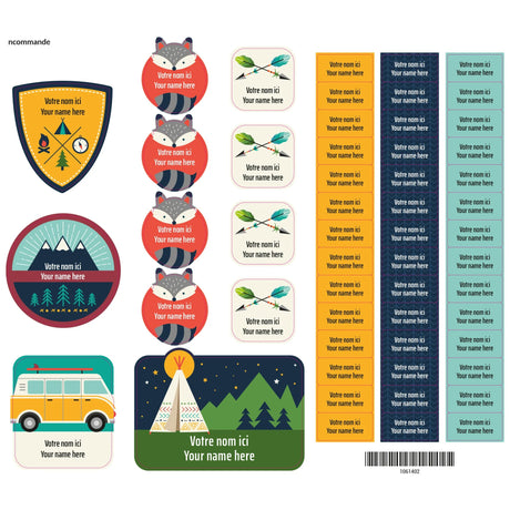 Essential Name Labels - Camp
