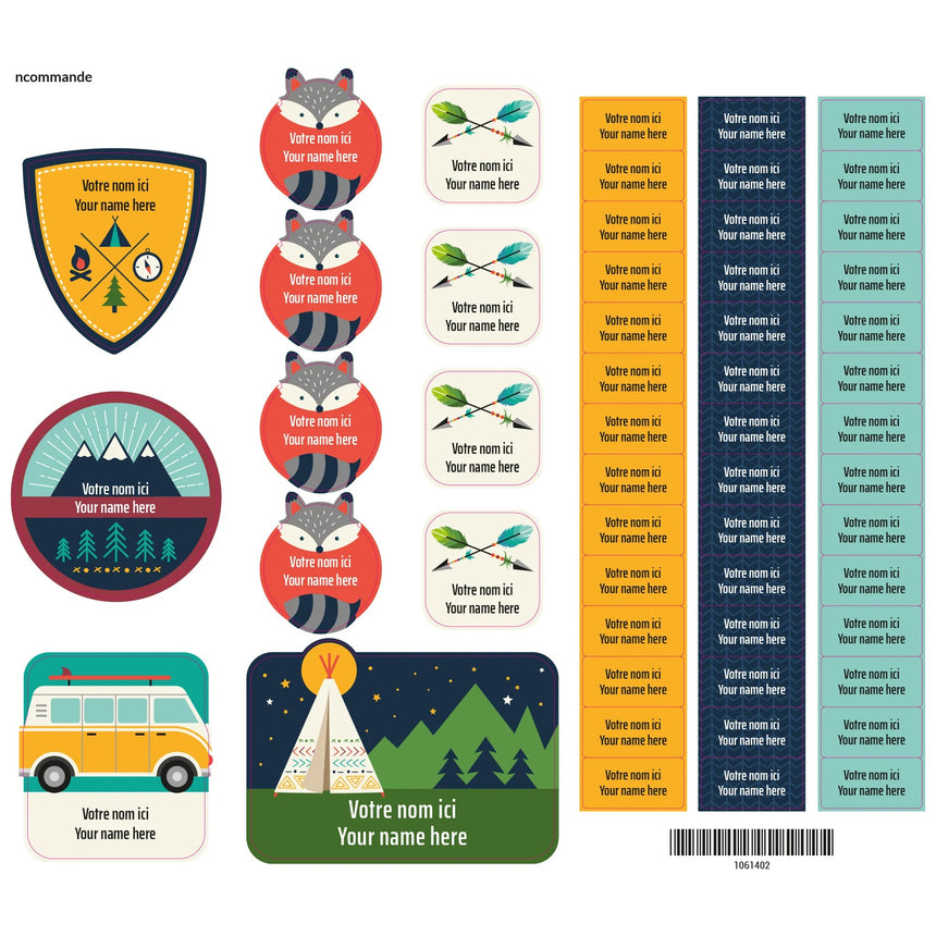 Essential Name Labels - Camp
