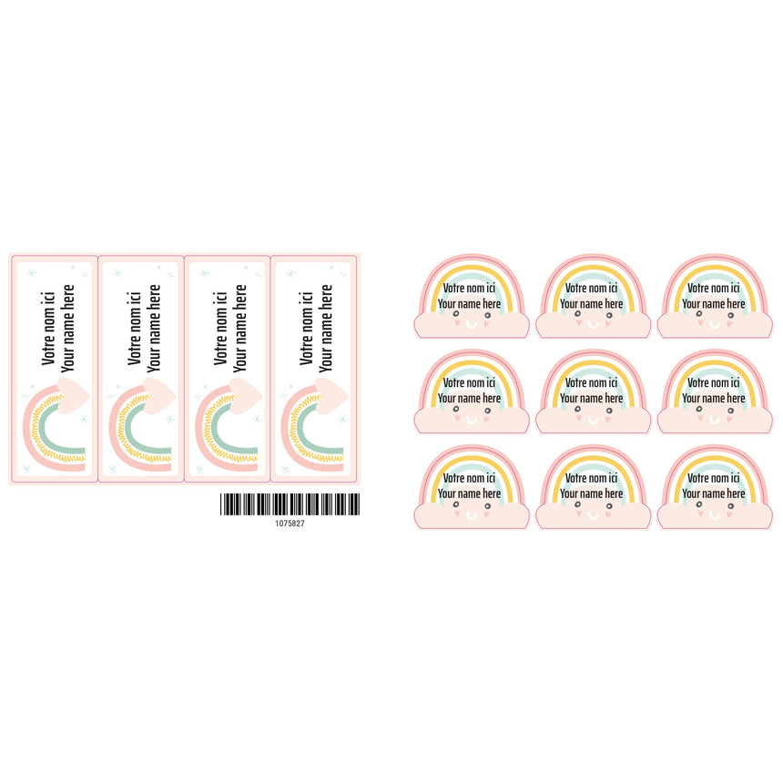 Classical Name Labels - Rainbows
