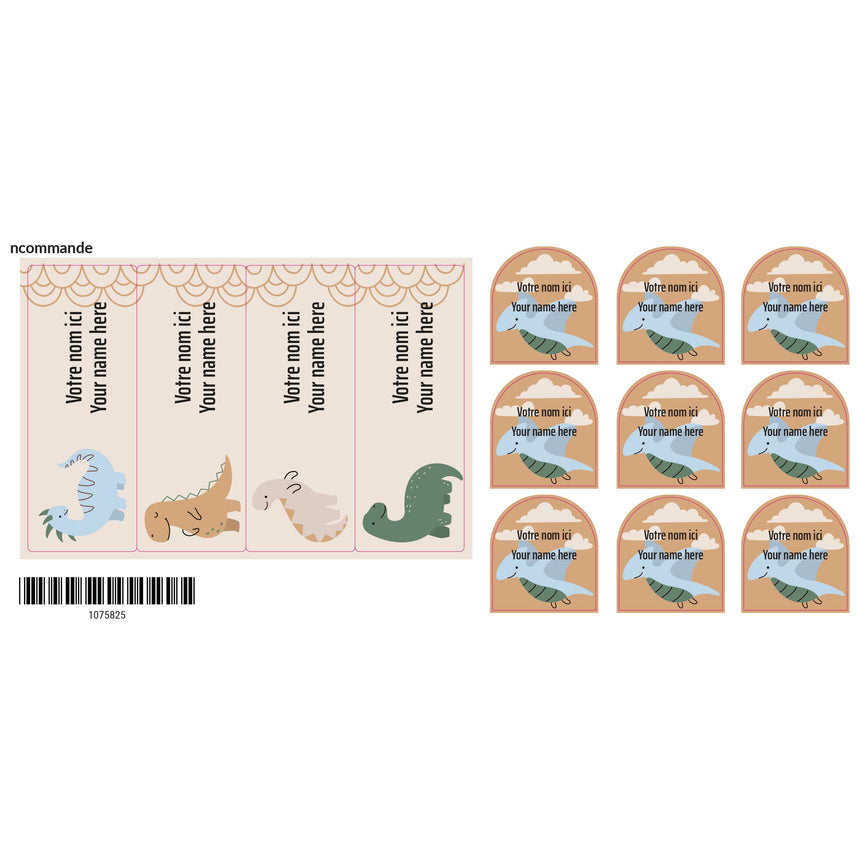 Classical Name Labels - Dinos