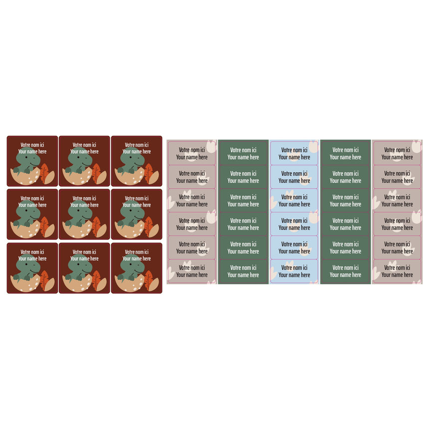 Classical Name Labels - Dinos