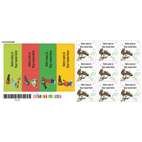 Classical Name Labels - Little Wolf