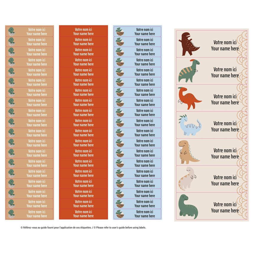 Essential Name Labels - Dinos