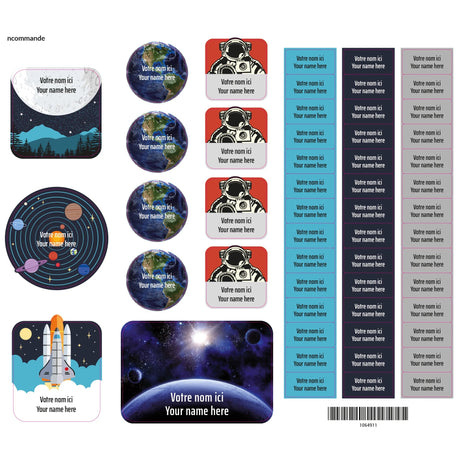 Essential Name Labels - Space