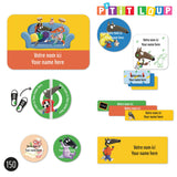 Essential Name Labels - Little Wolf