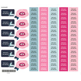 School Name Labels - Unicorns and Flowers