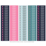 School Name Labels - Unicorns and Flowers
