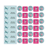 School Name Labels - Unicorns and Flowers