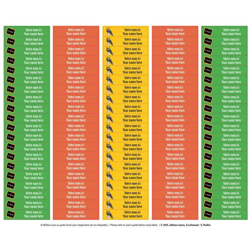School Name Labels - Little Wolf