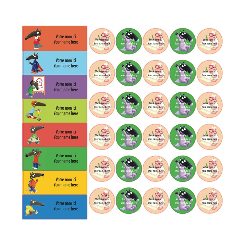 School Name Labels - Little Wolf