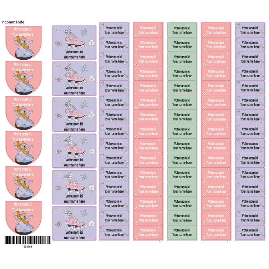School Name Labels - Skate
