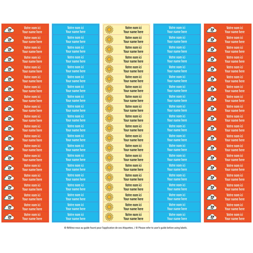 Étiquettes Scolaire - Rétro