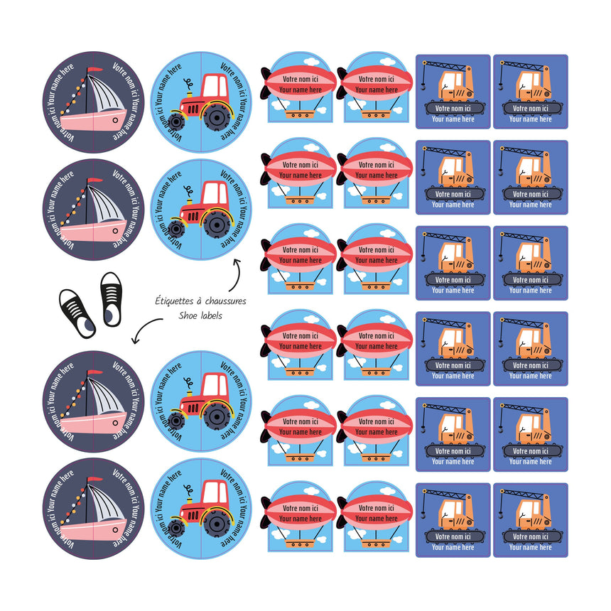 Essential Name Labels - Transport