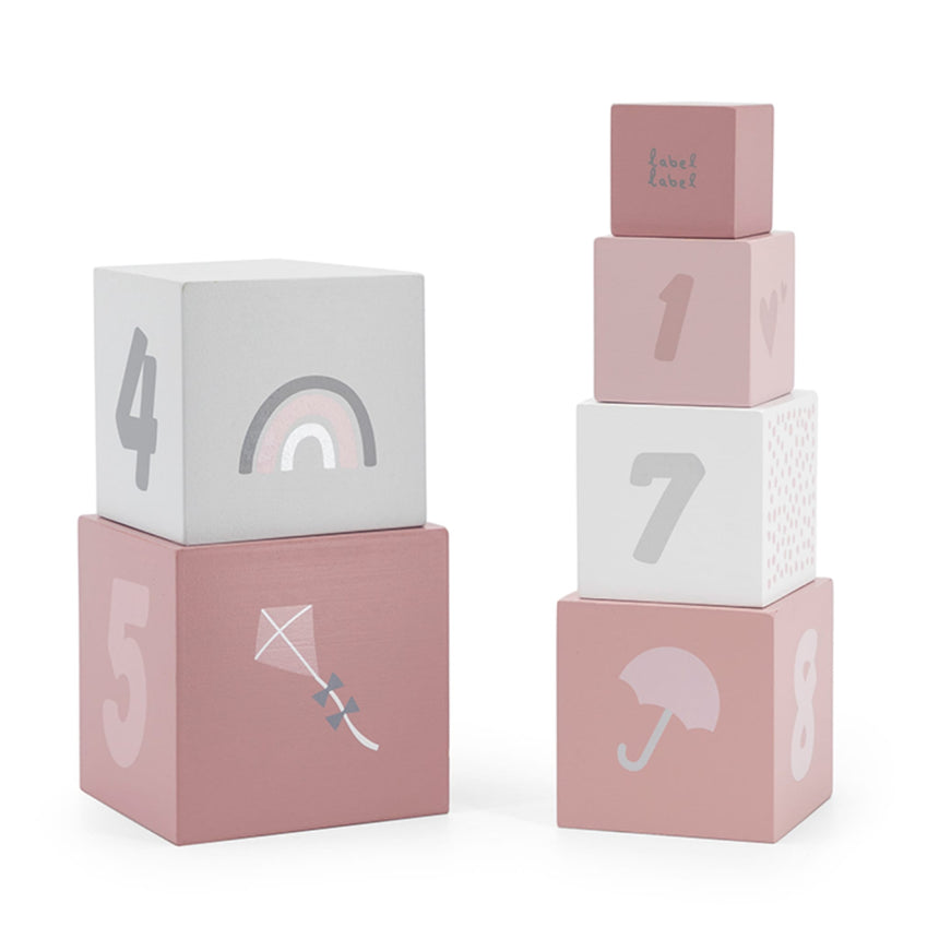 Blocs À Empiler Numéros - Rose-Label Label-LAE-533LLWT-2530-CLÉMENT