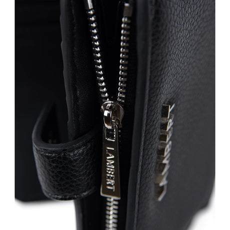 Portefeuille en cuir vegan Carly - Noir-Lambert-LBT-CARLYBLKPEB-CLÉMENT
