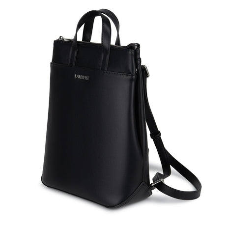 Sac à dos en cuir vegan Millie - Noir-Lambert-LBT-MILLIEBLKSMR-CLÉMENT