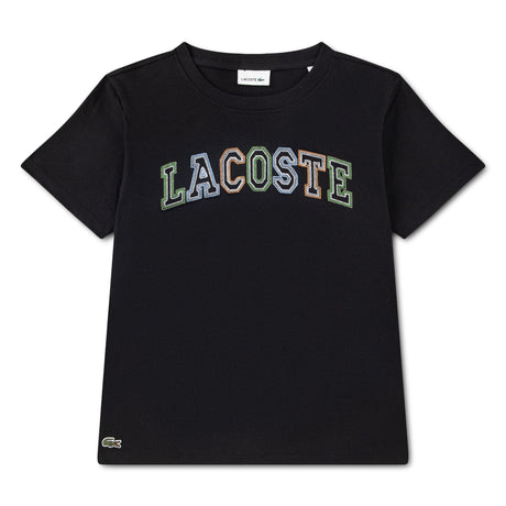T-shirt Logo Embossé 10-16ans-Lacoste-Noir-10-LCT-947585-K96-CLÉMENT