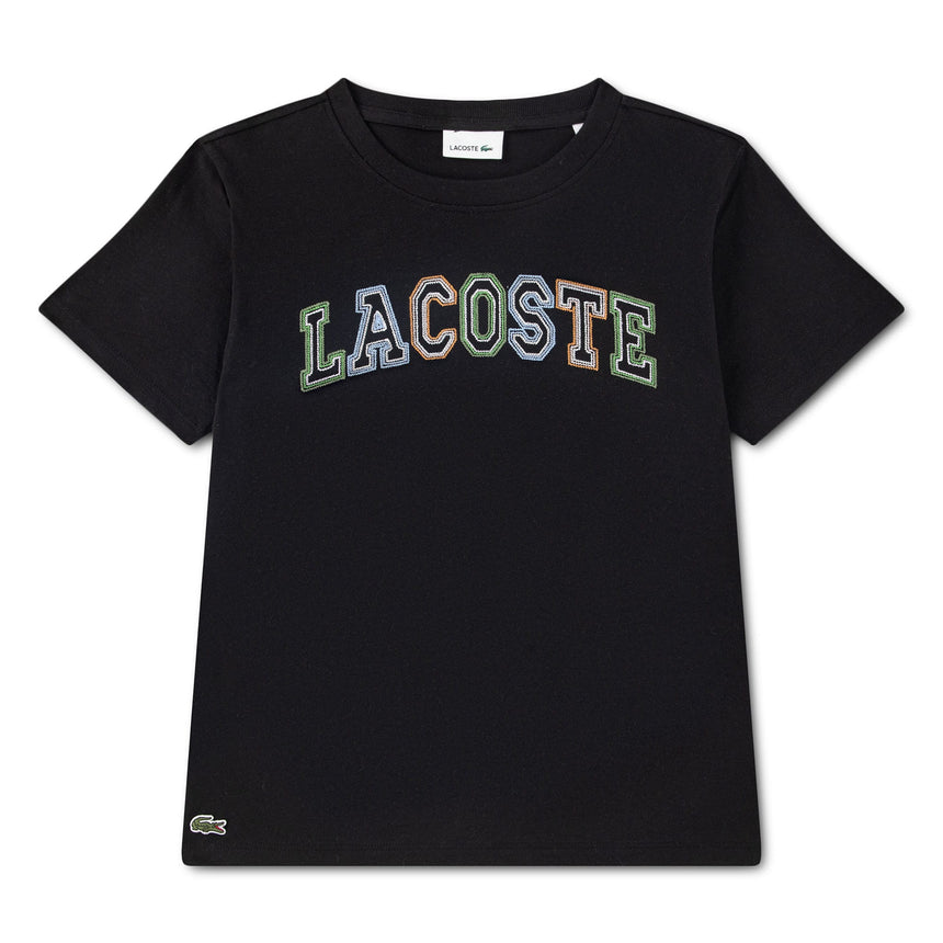 T-shirt Logo Embossé 10-16ans-Lacoste-Noir-10-LCT-947585-K96-CLÉMENT