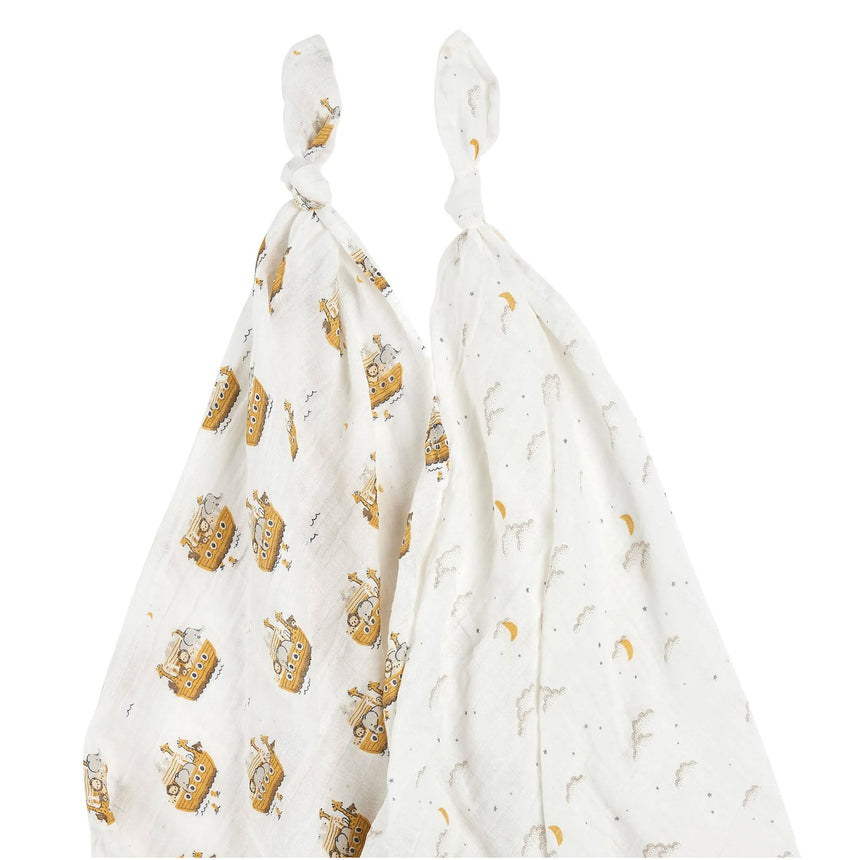 Ensemble de 2 Mousselines Lions